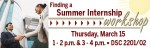 Finding a Summer Internship Workshop Web Banner