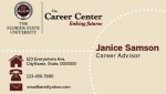 FSU Career Center- Business Card Template with Icons