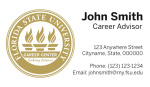 FSU Career Center- Horizontal Business Card Template with New Logo Concept